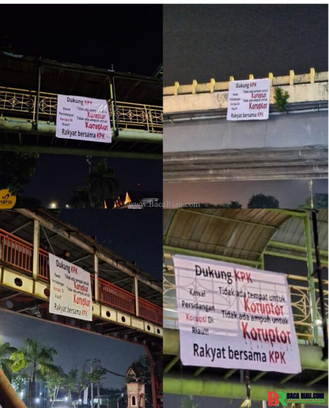
					Spanduk Perlawanan Korupsi Bergema di Pekanbaru, Masyarakat Riau Desak Hukum Tegak Tanpa Pandang Bulu