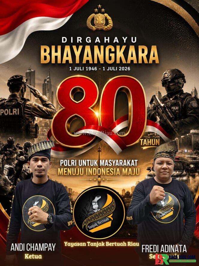 
					Menjaga Negeri, Melayani Masyarakat: Yayasan Tanjak Bertuah Riau Apresiasi Perjalanan 80 Tahun Bhayangkara