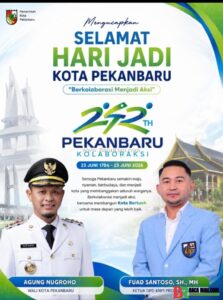 HUT ke-242 Kota Pekanbaru, Fuad Santoso: Momentum Memperkuat Persatuan dan Semangat Membangun Negeri