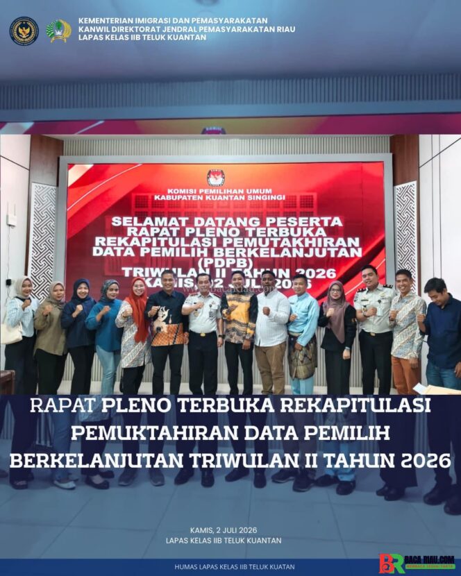 
					Lapas Teluk Kuantan Perkuat Hak Pilih Warga Binaan, Aktif Ikuti Pleno Pemutakhiran Data Pemilih Berkelanjutan