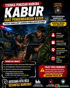 Kabur Saat Proses Pengembangan, Polisi Terus Buru Terduga Pengedar Narkoba di Siak