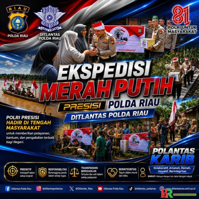 
					Tembus Pedalaman Talang Mamak, Ekspedisi Merah Putih Presisi Polda Riau Buktikan Negara Hadir hingga Tepian Hutan