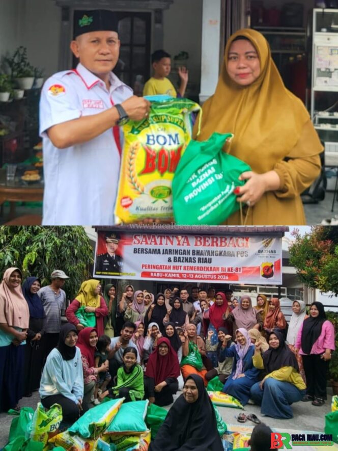 
					Bukan Sekadar Sembako, Jaringan Bhayangkara Pos dan Baznas Riau Hadir untuk Sesama
