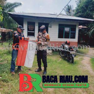 Merah Putih Berkibar di Sungai Apit, Polsek Ajak Warga Semarakkan HUT ke-81 Kemerdekaan RI