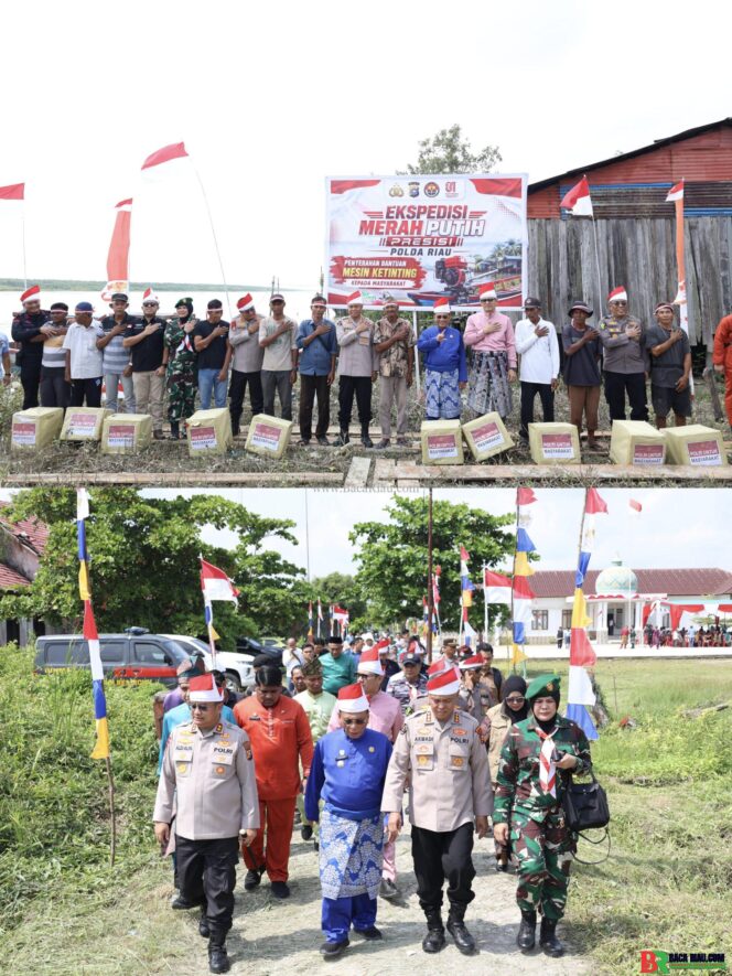 
					Ekspedisi Merah Putih Presisi Polda Riau Tanam 810 Mangrove Dan Salurkan Berbagai Bantuan Untuk Masyarakat Pesisir Sinaboi